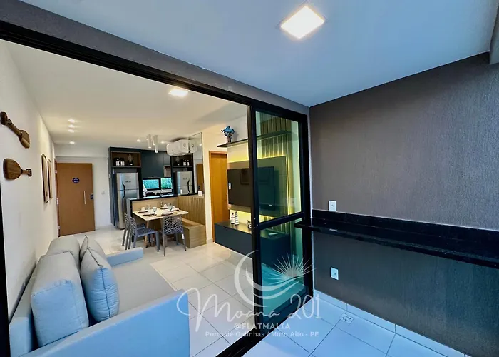 Flat 2 Quartos Em Muro Alto - Malia Beach Experience 201C Pôrto das Galinhas